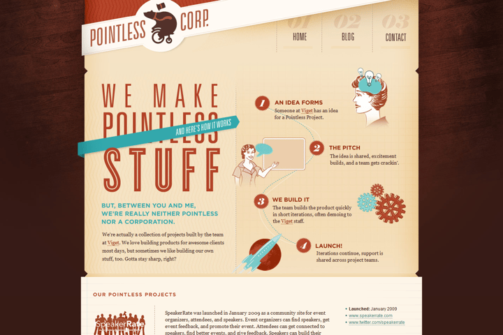 Pointless Corp website preview